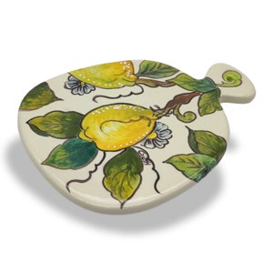 Italian Ceramic - Cheese Board Lemon - Serving Platter  - Made in ITALY  - Italian Pottery Serving Dish - Slate Cheese Tray