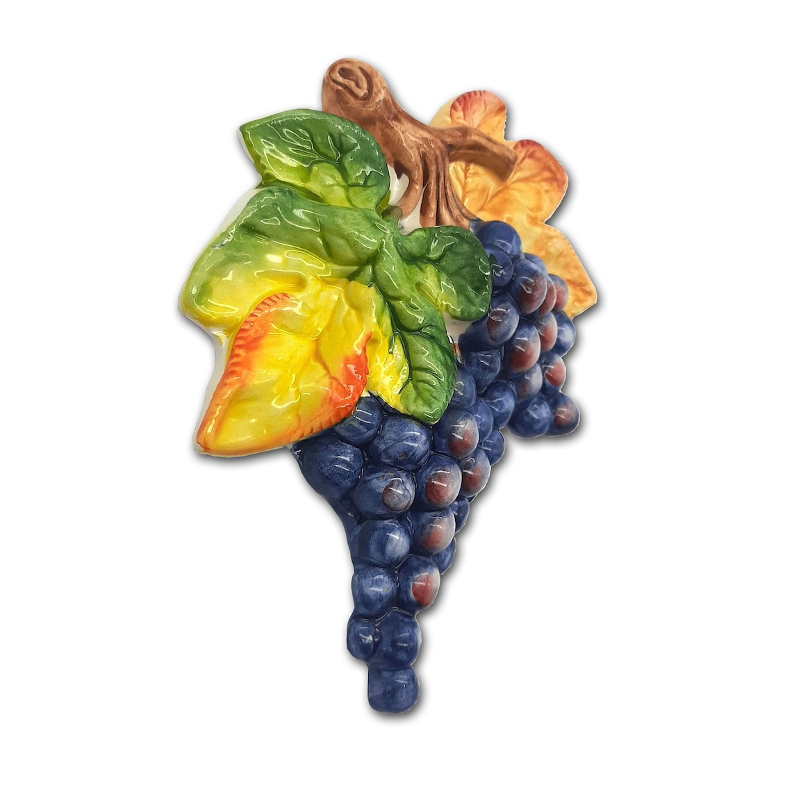 Italian Ceramic Grapes decorations for Kitchen Hand Painted Etsy