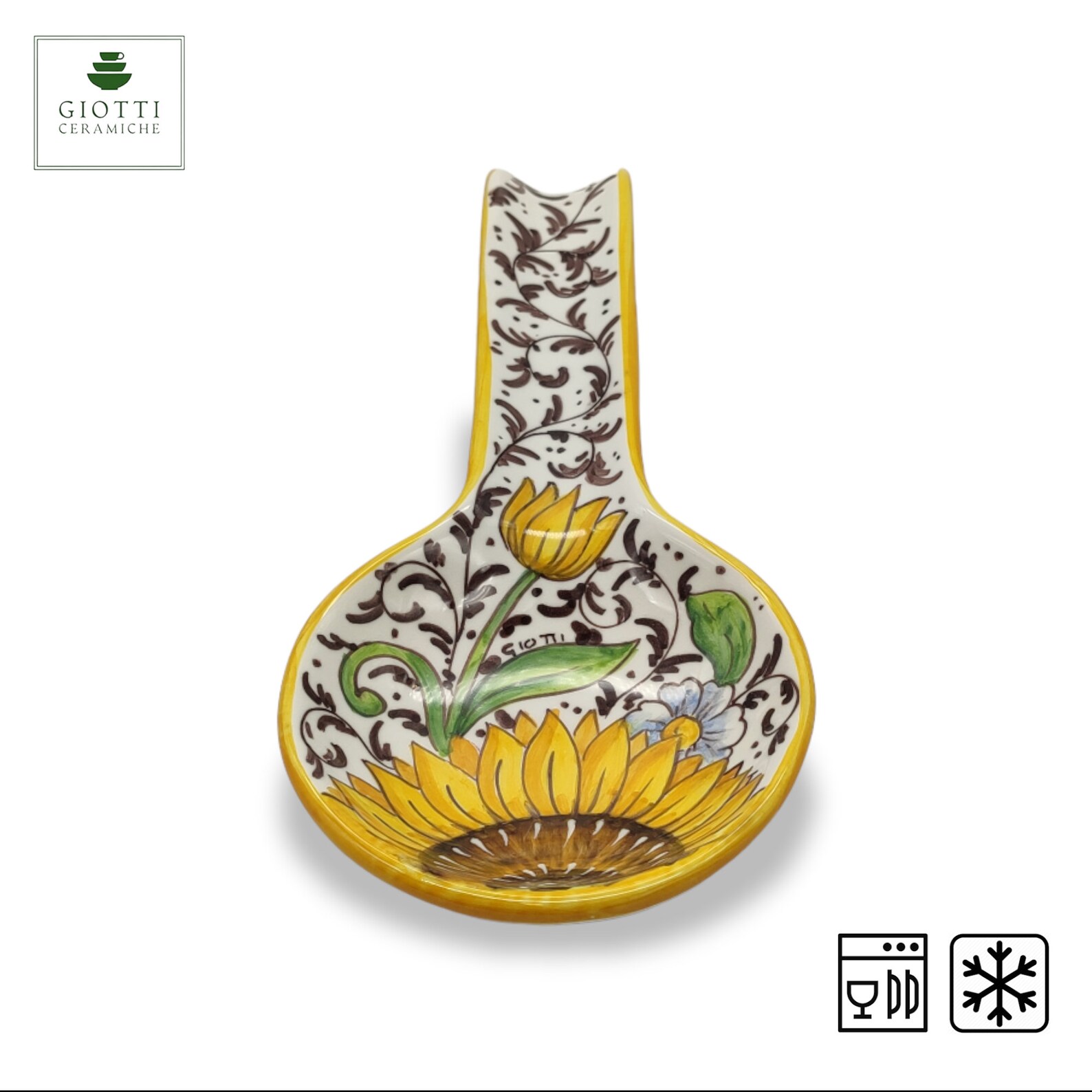 Italian Ceramic - Spoon Rest Holder for Kitchen Counter - Hand Painted ...
