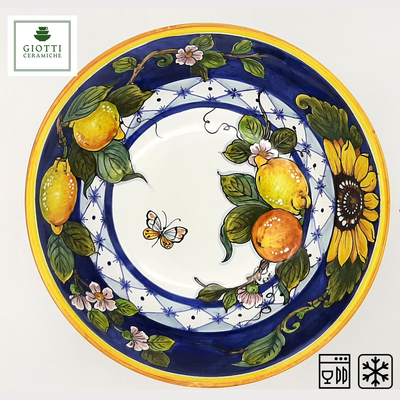 Large Ceramic Bowl Italian Dinnerware Pasta Bowl Platter Etsy