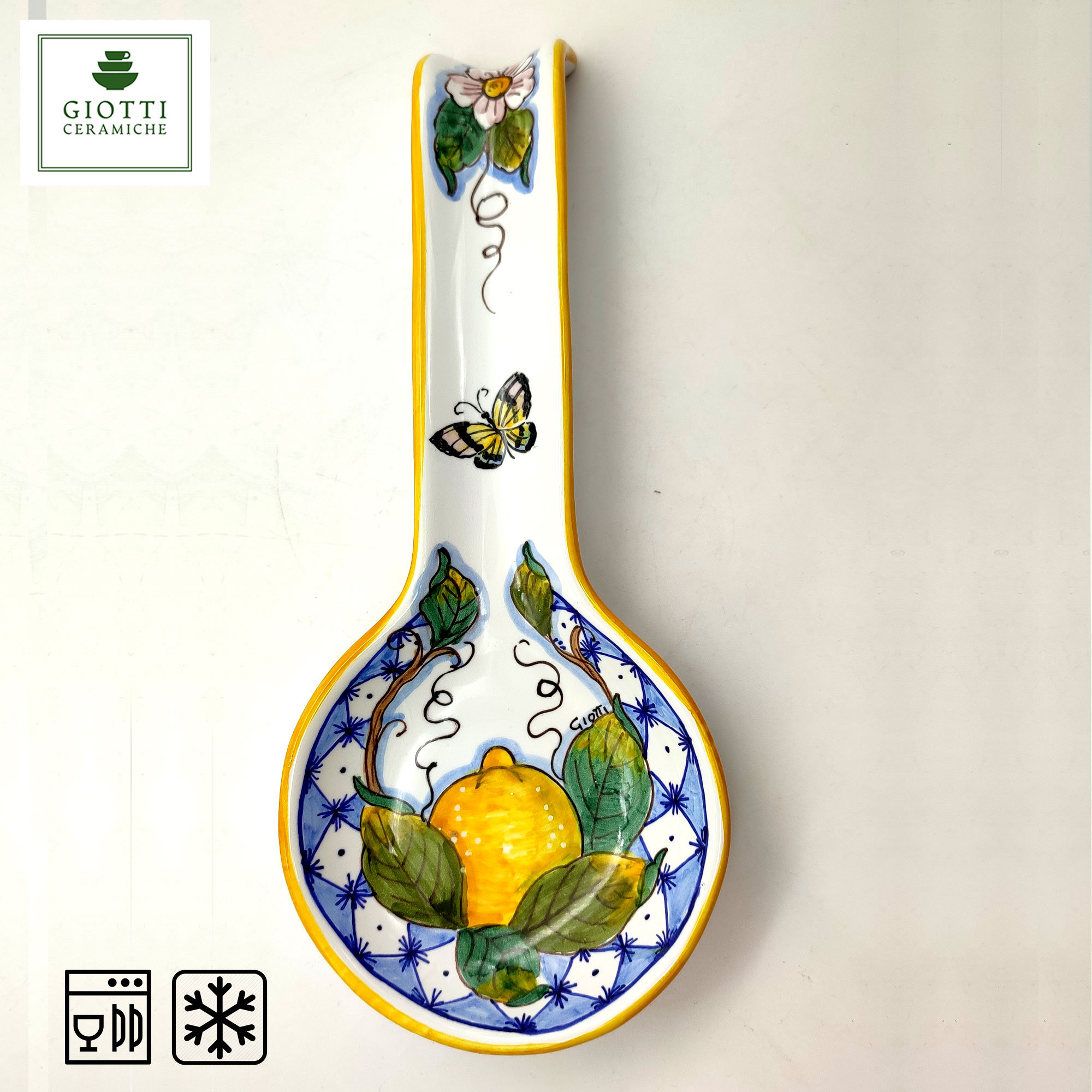 Hand-painted Italian Ceramic Spoon Rest – Lemon/orange Design - Etsy
