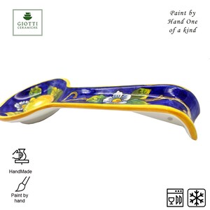 Hand-painted Italian Ceramic Spoon Rest – Lemon Blue Tuscany Decor - Etsy