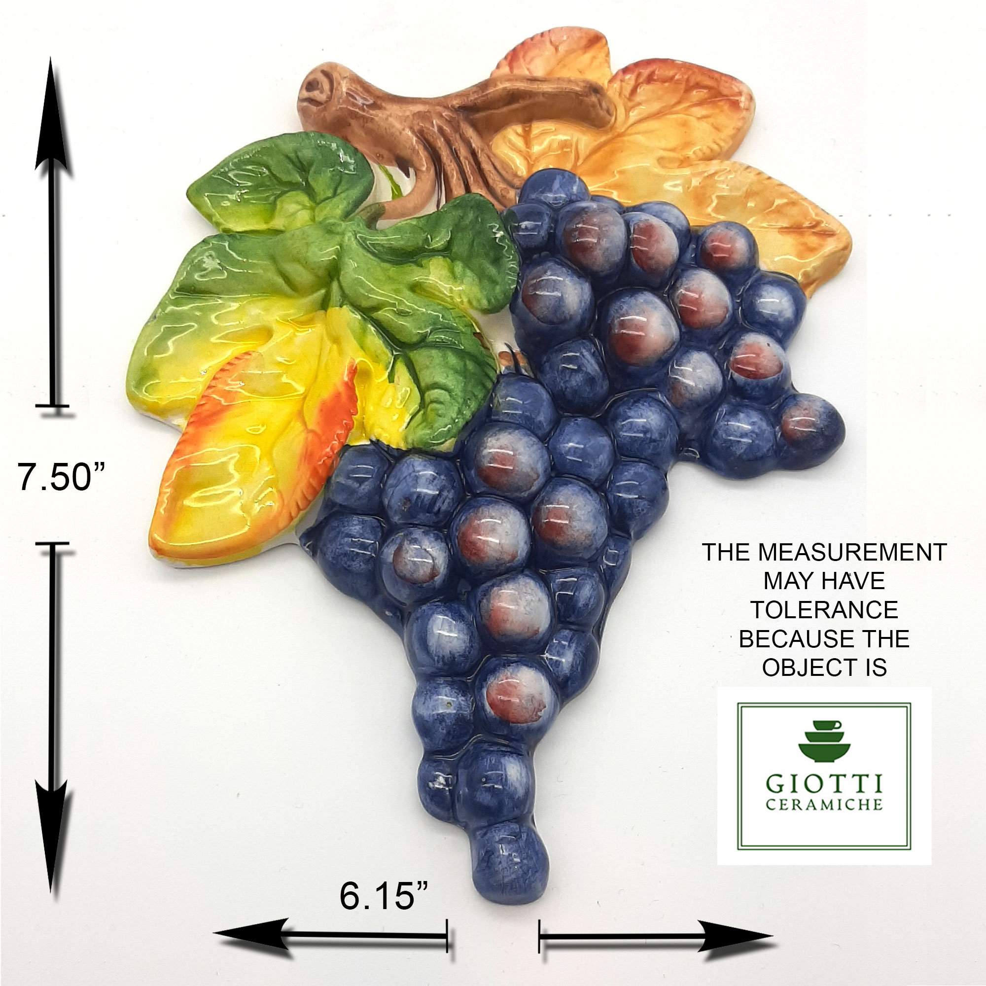 Italian Ceramic Fruits set decorations for Kitchen Hand Etsy España