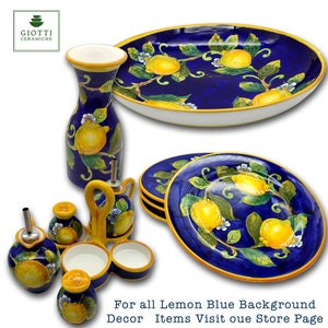 Hand-Painted Ceramic Serving Tray – Italian Tuscany Lemon Pottery image 2