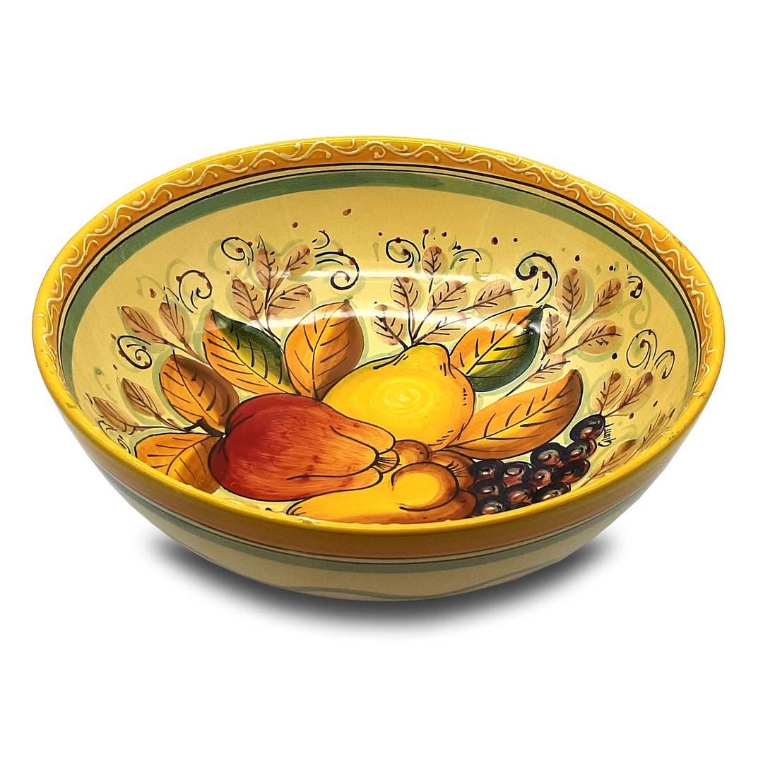 Large Ceramic Bowl Italian Dinnerware Pasta Bowl Platter Serving Tray