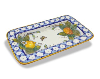 Large Ceramic Tray Italian Dinnerware Serving Tray Lemon