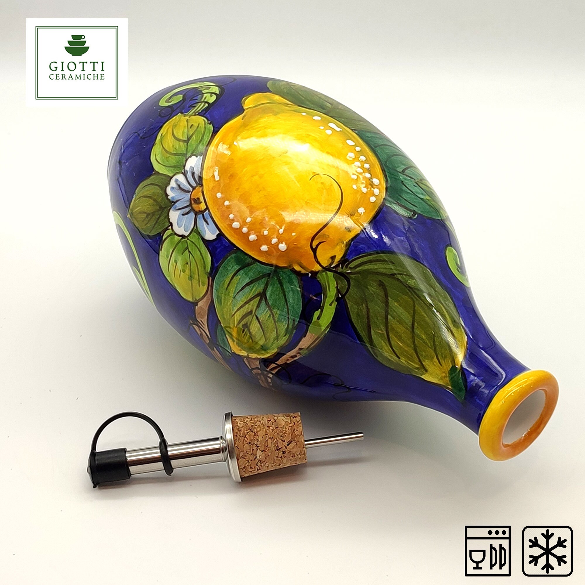 Italian Ceramic Olive Oil Dispenser Bottle L Size Hand Etsy