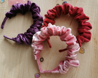 Scrunchies velour kids headband