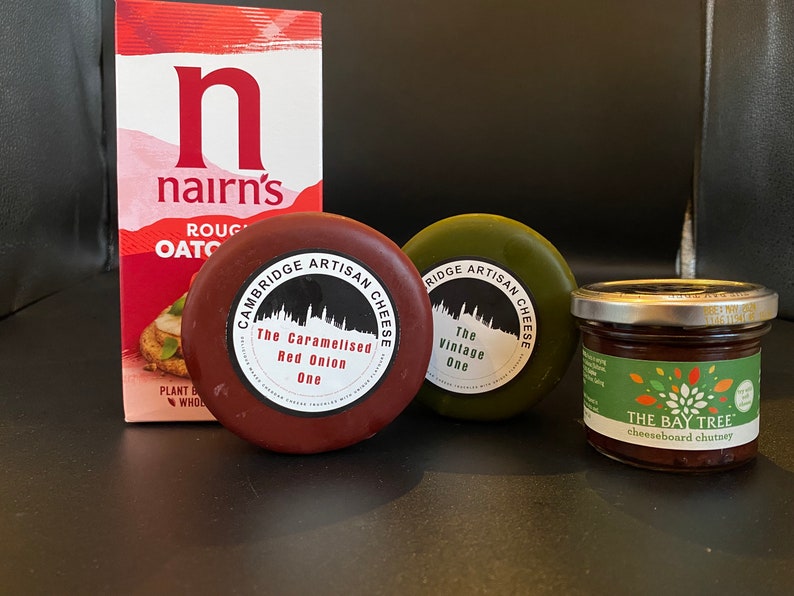 Cambridge Artisan Cheese Hamper Waxed Cheddar Cheese, Chutney Etsy
