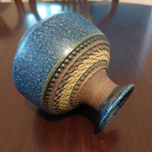 Höganäs Klase swedish vase. Stoneware Hoganas Vase, Klase, Sweden. Midcentury nice pottery art vase.