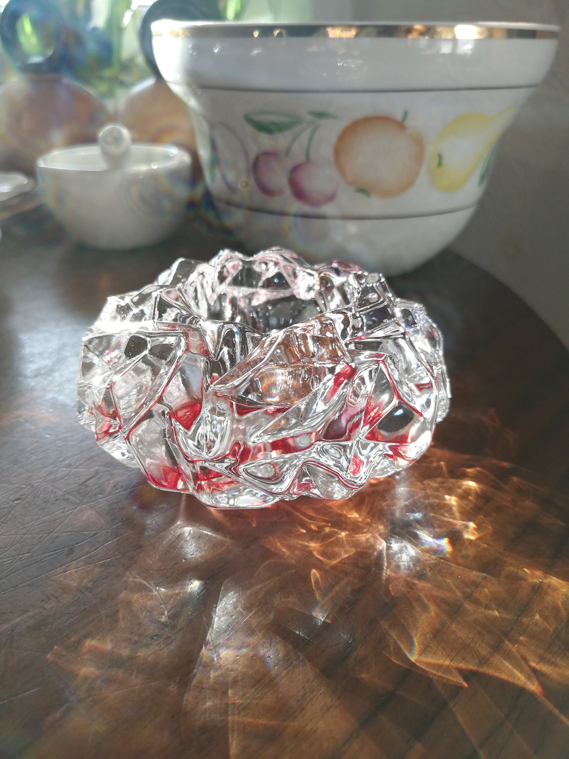 Orrefors Carat Kerzenständer-Paar – 24,9 Cm, Geschliffenes Kristall-Design