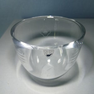Orrefors bowl. Orrefors clear glass bowl, Sweden