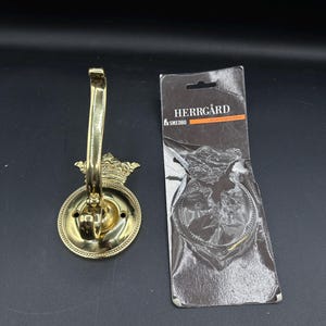 Vintage Brass Double Wall Hook: Swivel Coat & Hat Hanger, Made in India