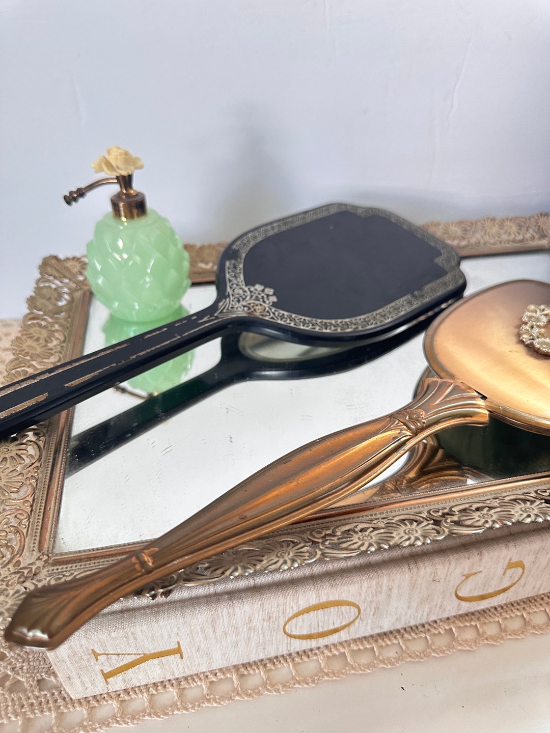 Vintage 1960s Dresser Vanity Handheld Mirrors/handheld Etsy