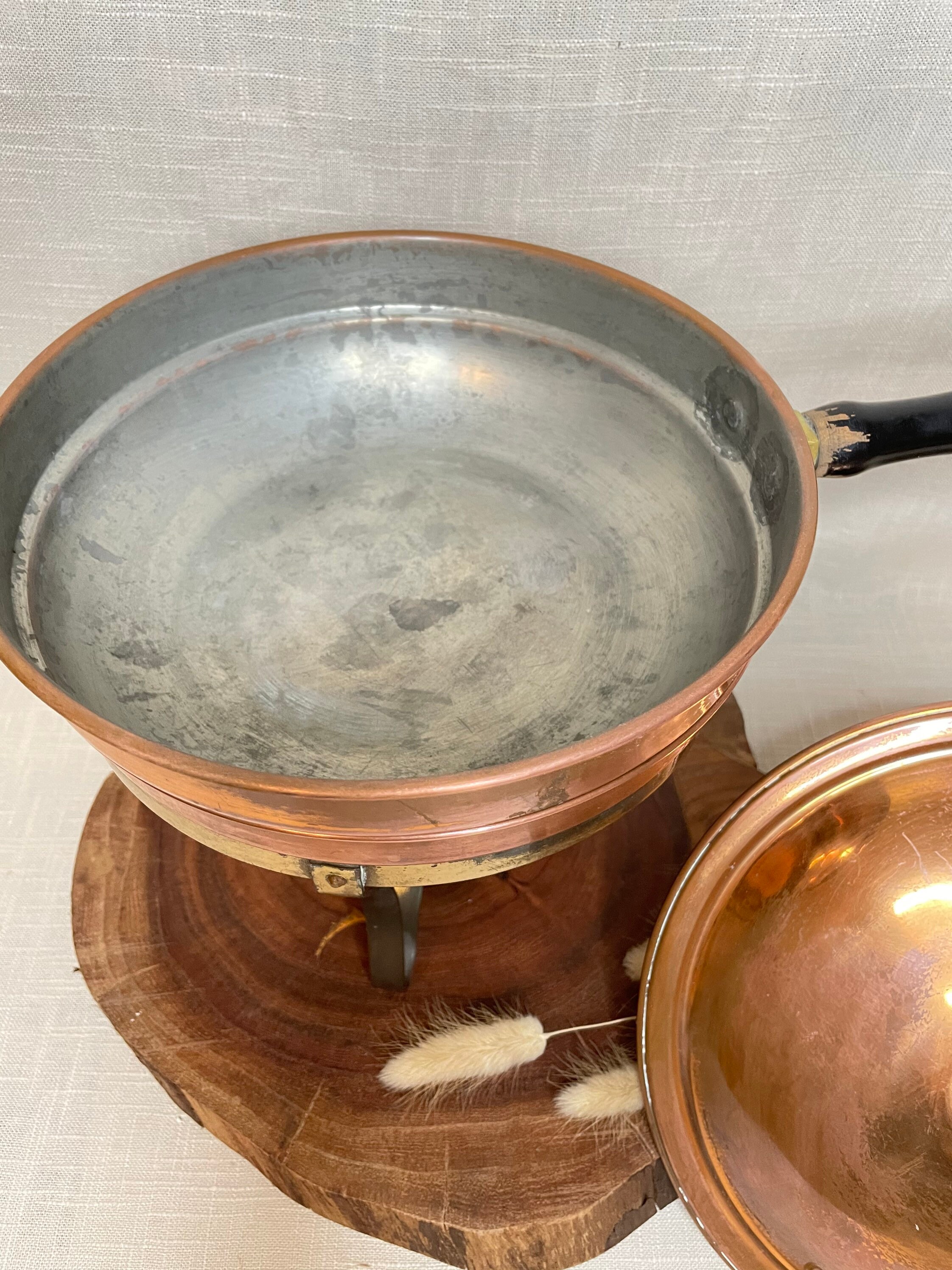 Vintage copper chafing dish/5 piece set/copper/vintage chafing Etsy