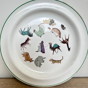 ARABIA Made in Finland アンティーク動物イラストの陶器皿 Arabia Finland Animal Ceramic - Etsy