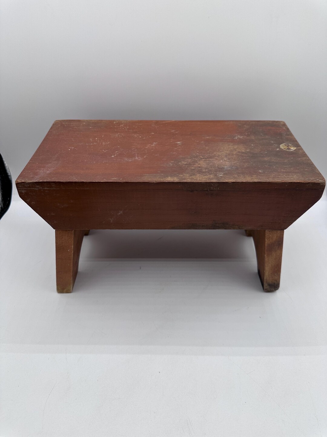 Vintage Wooden Milking Stool | Rustic Farmhouse Bench | Primitive Wood ...