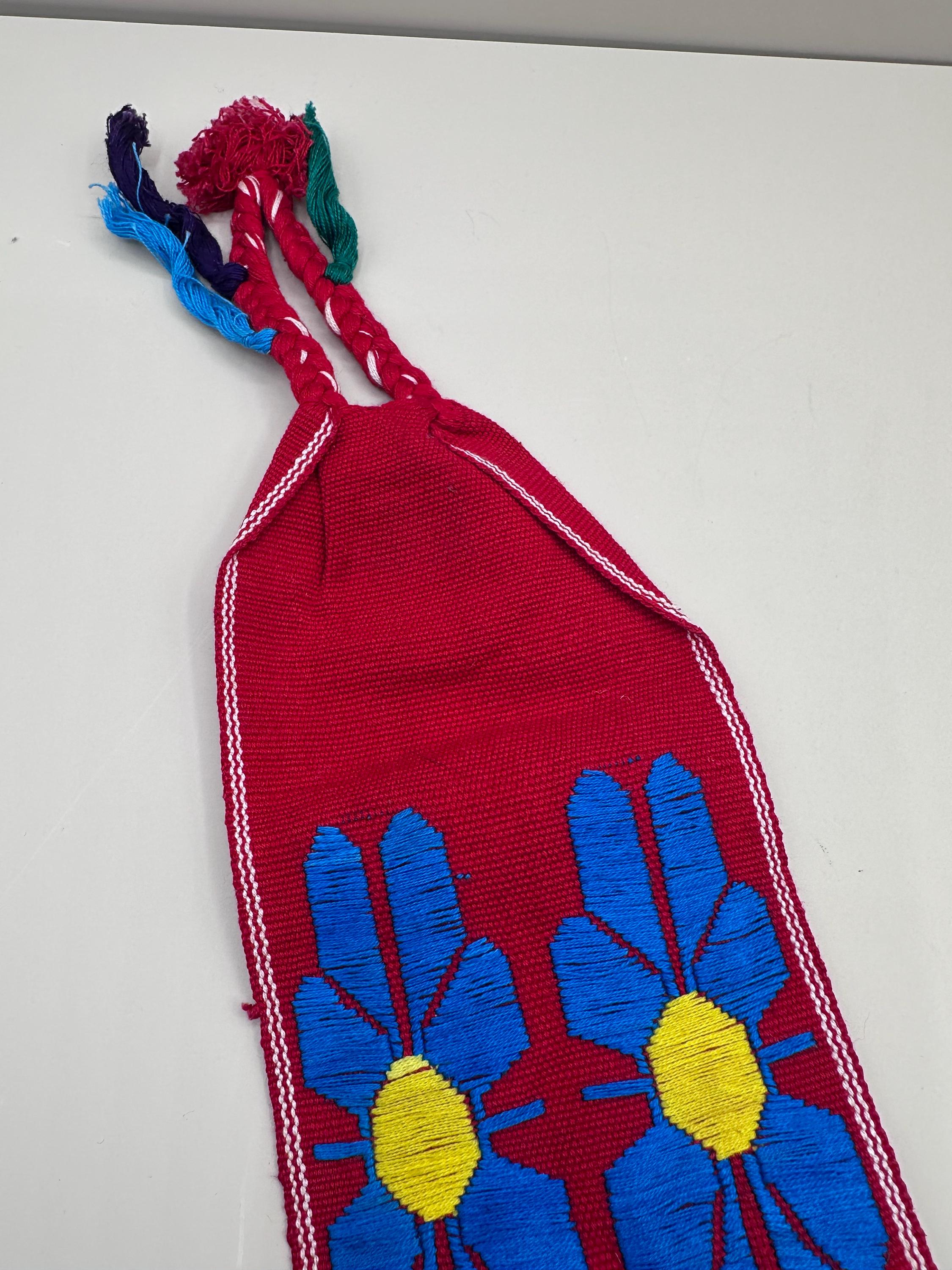 Bohemian Vintage Handwoven Embroidered Textile Sash / Belt
3.25”x85” Mexican Floral Belt.Embroidered Belt, Mexican Sash Belt  main image 2