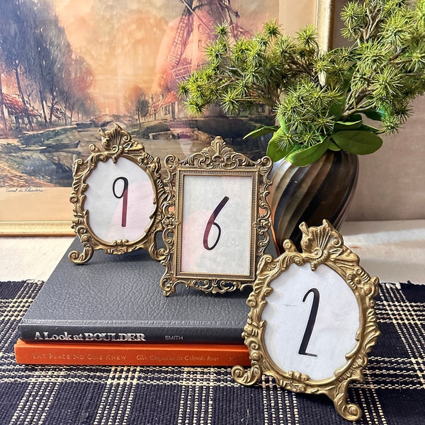 Antique solid brass Victorian ornate picture frames | Solid Brass | French Victorian | brass picture frames | Hollywood regency