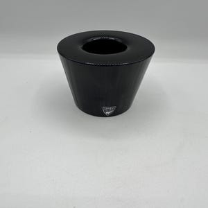 Orrefors Black Crystal Votive: Scandinavian Mid-Century Candle Holder