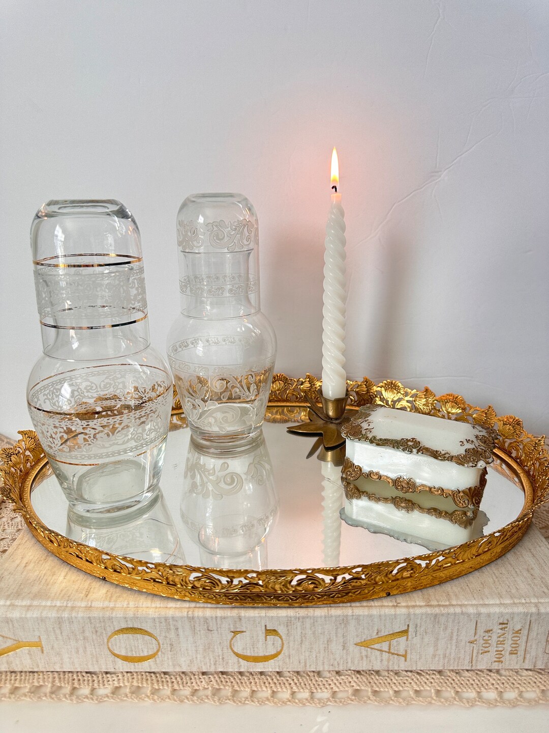 Vintage Tumble up Collection/nightstand Carafe/vintage - Etsy