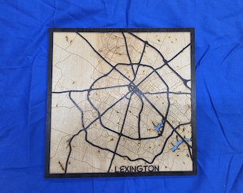 Plans personnalisés en bois 3D des rues de la ville - sur mesure, pendaison de crémaillère,