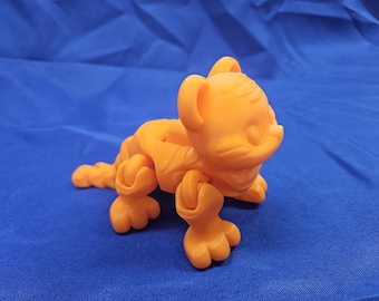Jouet tigre articulé imprimé en 3D, décoration personnalisable