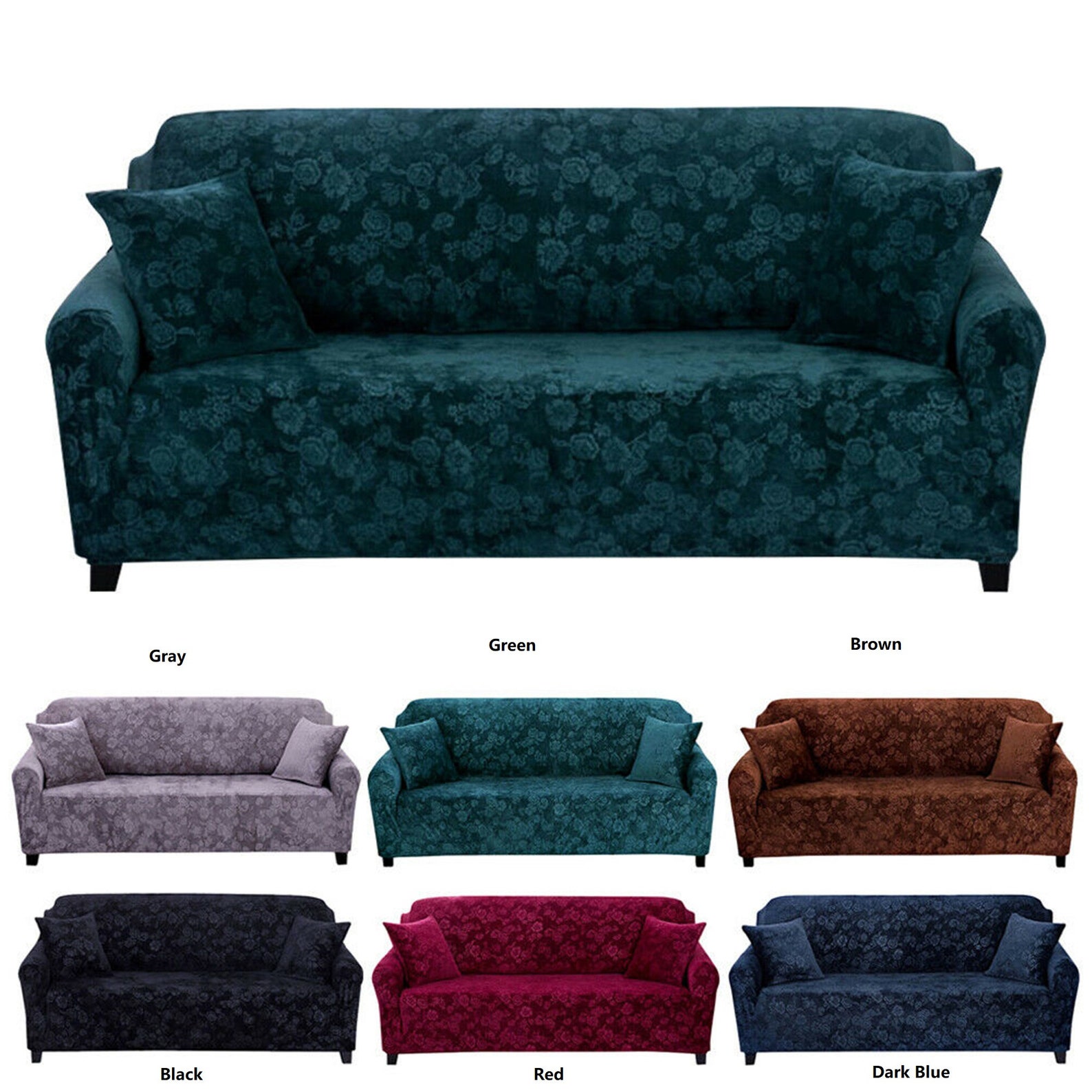 Sofa Slipcovers Velvet Stretch Couch Cover 1 2 3 4 Etsy