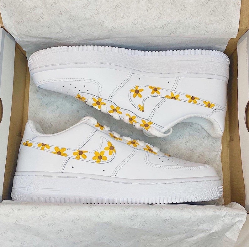 Sunflower Air Force 1s | Etsy