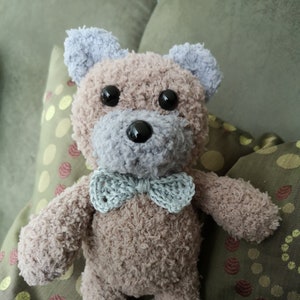 Teddy bear, crocheted bear, amigurumi, gift, school enrolment, school bag or as a Christmas present