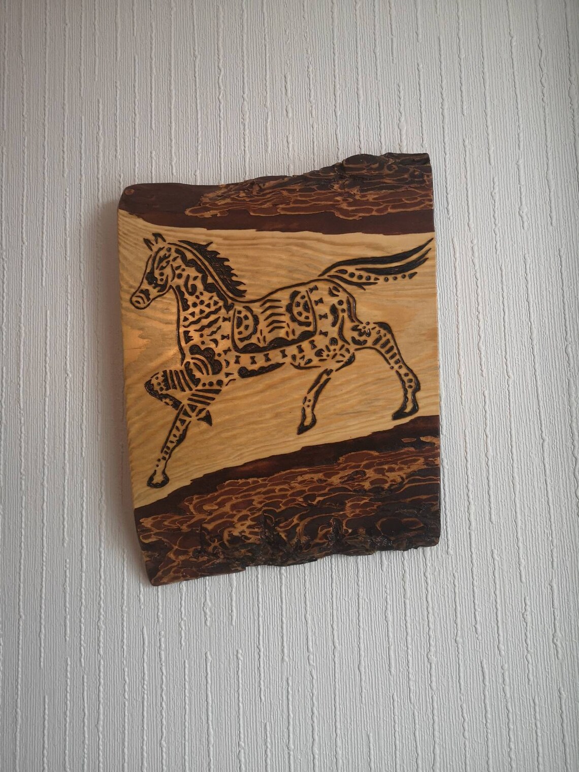 Horse Wall Art Wooden Horse Plaque Horse Decor Hand Etsy