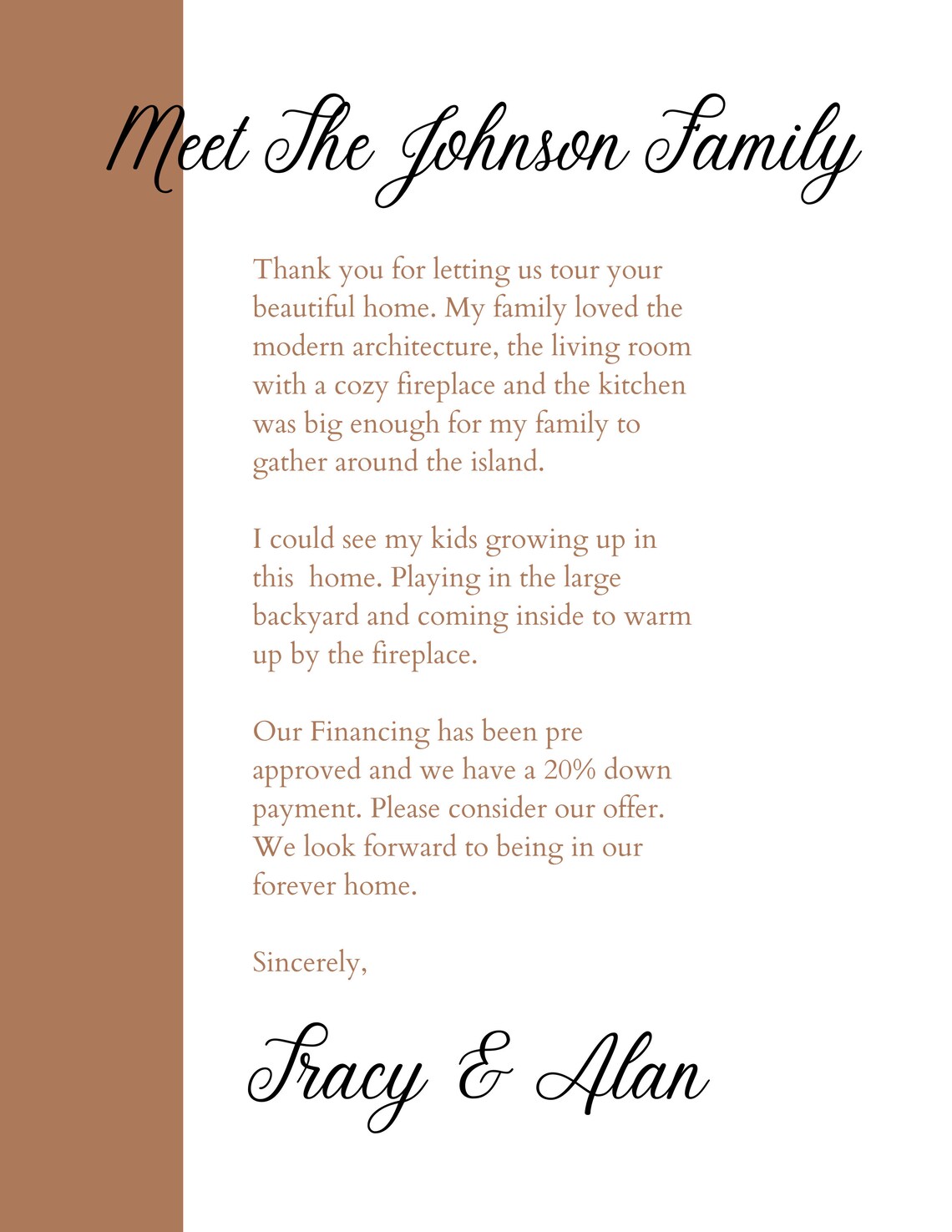 Letter to Seller Template Seller Letter Home Offer Letter Etsy