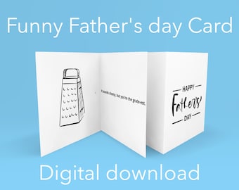 Printable Fathers Day Card, Funny Fathers Day Card, Fathers day card digital