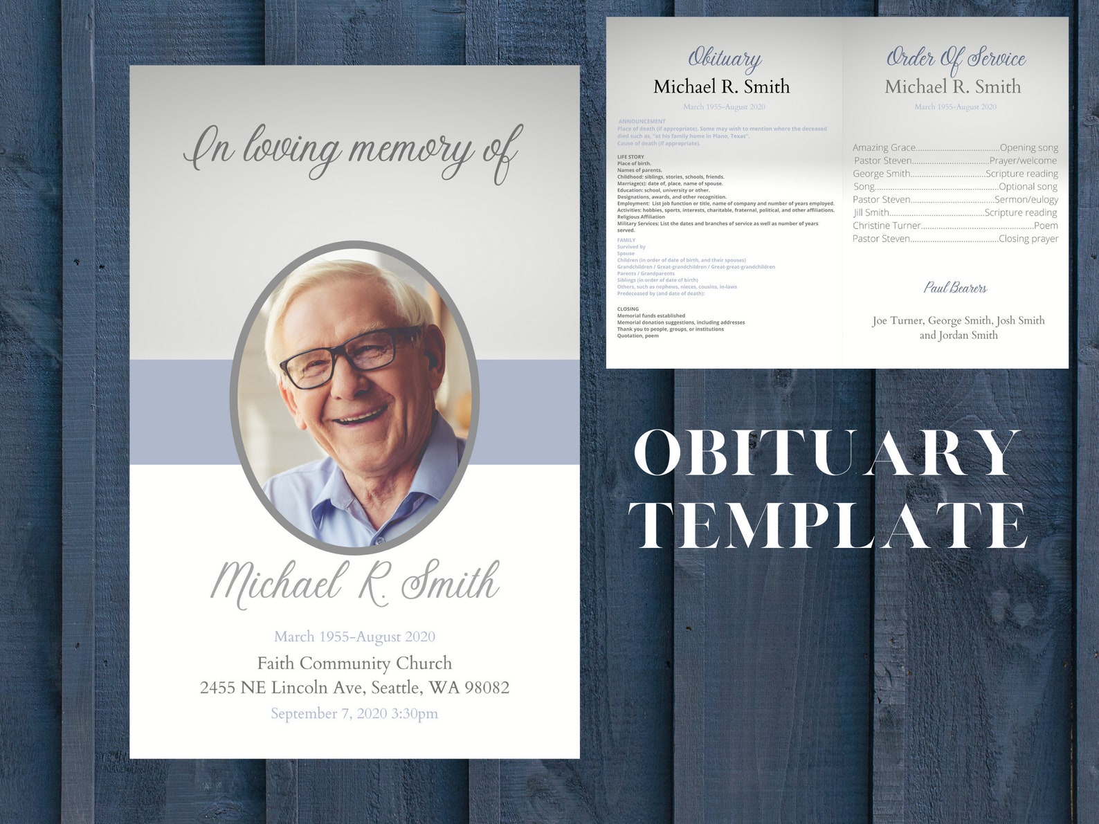 Funeral Template for Man, Obituary Template, Funeral Template, Funeral Funeral Template for Man, Obituary Template, Funeral Template, Funeral
