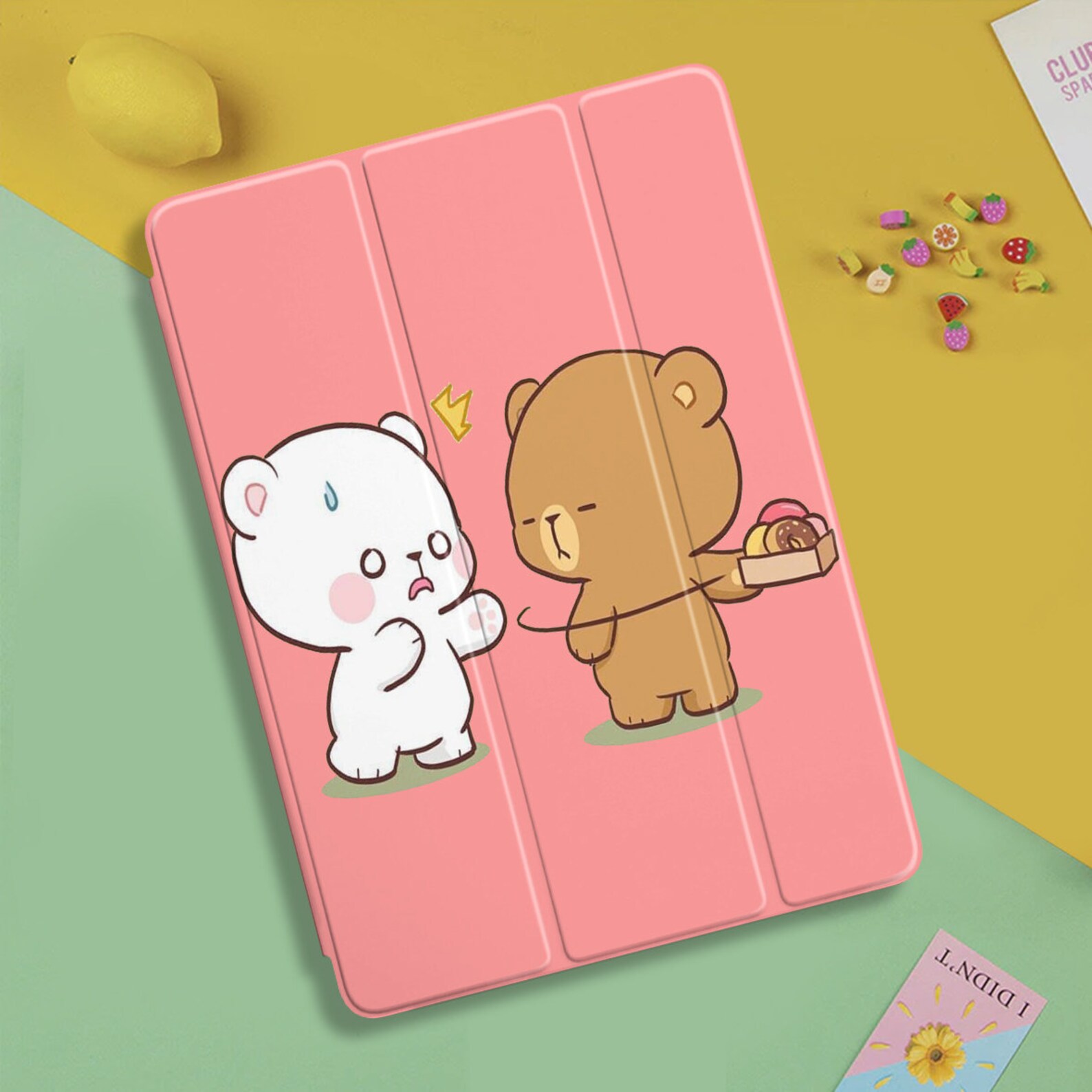Cute Teddy iPad Pro 10.5 Case Couple Bear iPad Case Kawaii | Etsy