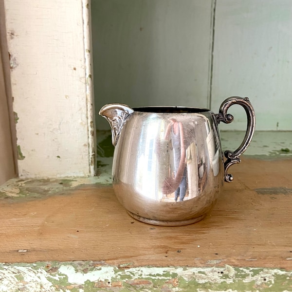 Silverplate Wm Rogers Cream Pitcher