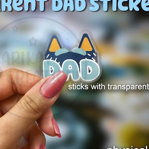 Dad Bandit Clear Sticker | Heeler Parents Vinyl Laptop decal | Bottle sticker | Disney Heeler stickers | Ready to SHiP!