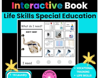 Interactive Laundry Skills Book: Special Education Life Skills (Digital Download)