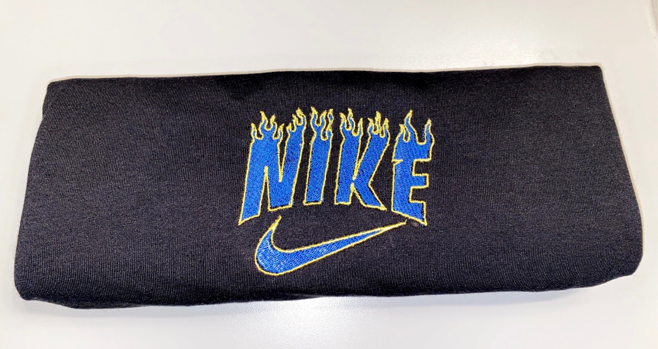 Custom made embroidery Nike Flame Shirt | Etsy