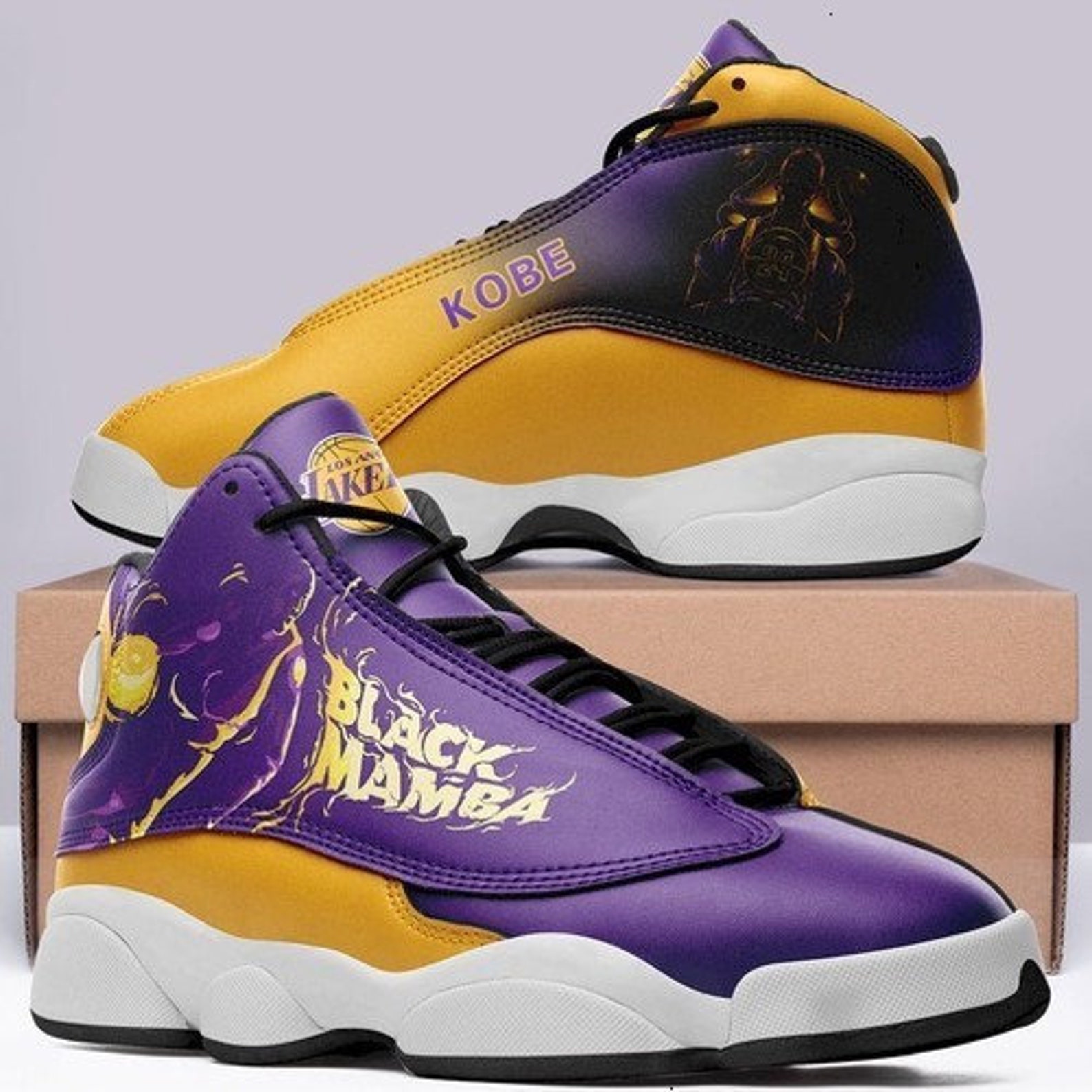 Kobe Bryant Air Jordan 13 Shoes Lakers Shoes Kobe 24 Shoes | Etsy