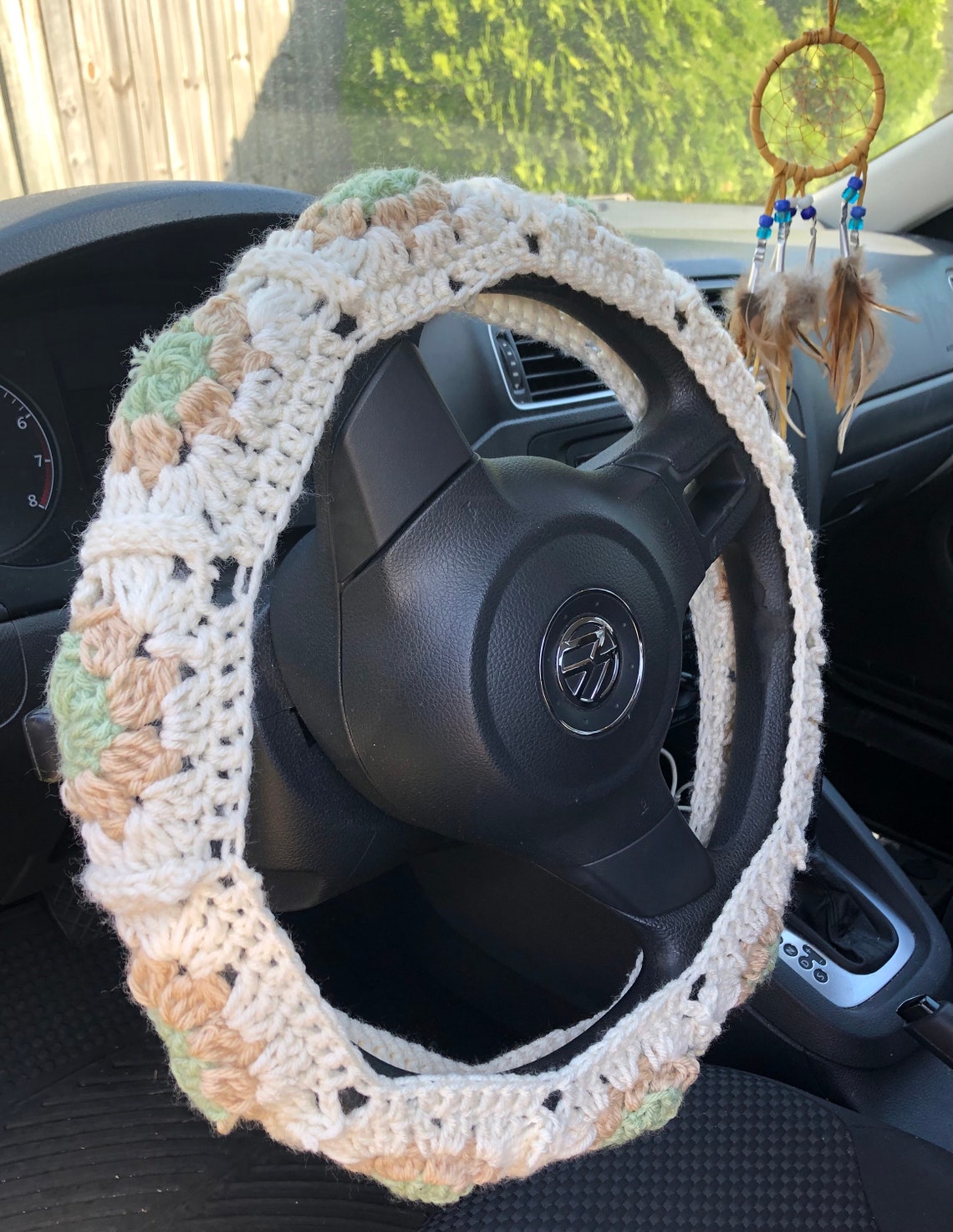 Handmade Crochet Steering Wheel Cover Boho Car Decorations Etsy