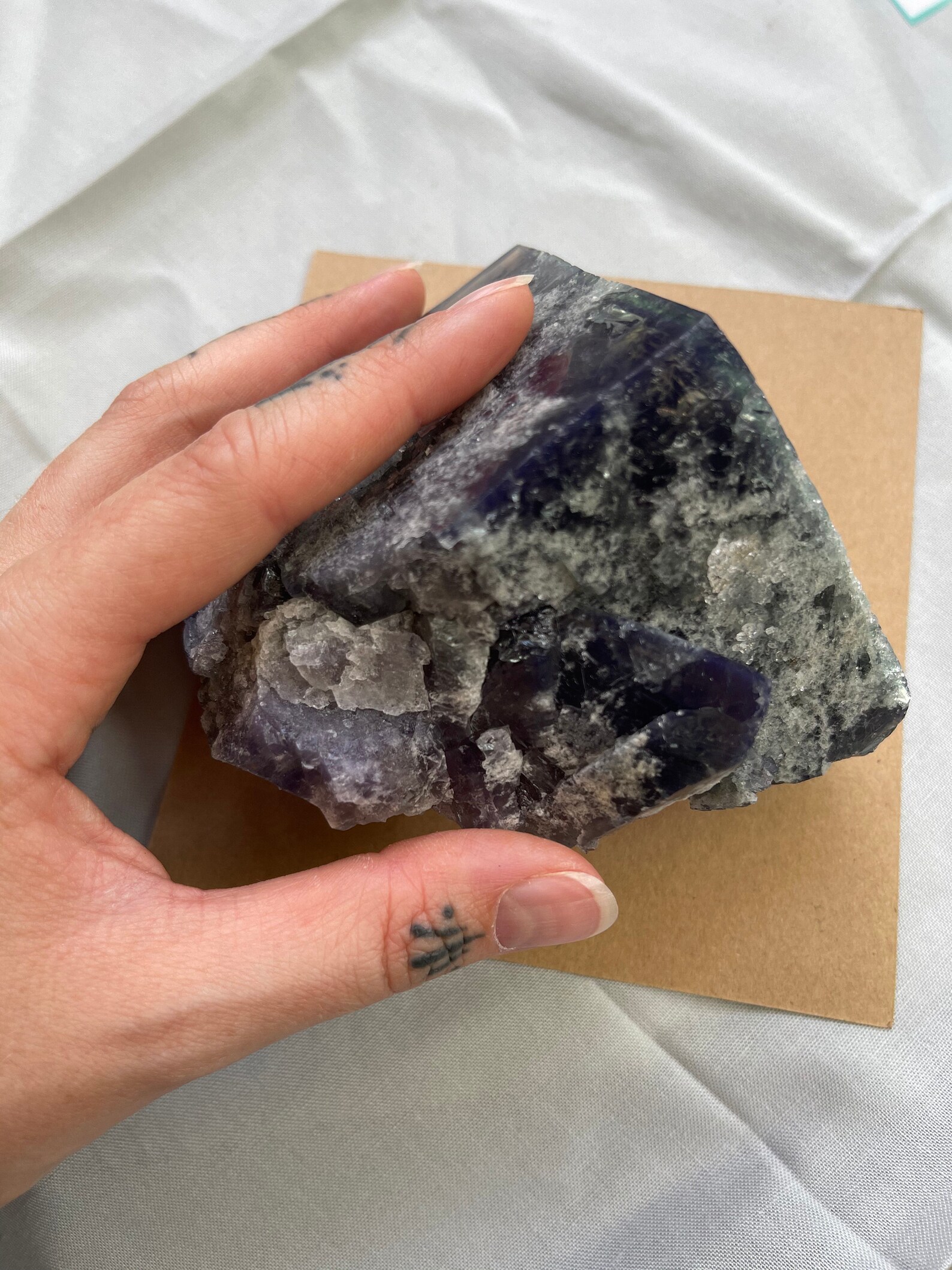 Milky Way Pocket Fluorite with Quartz Etsy