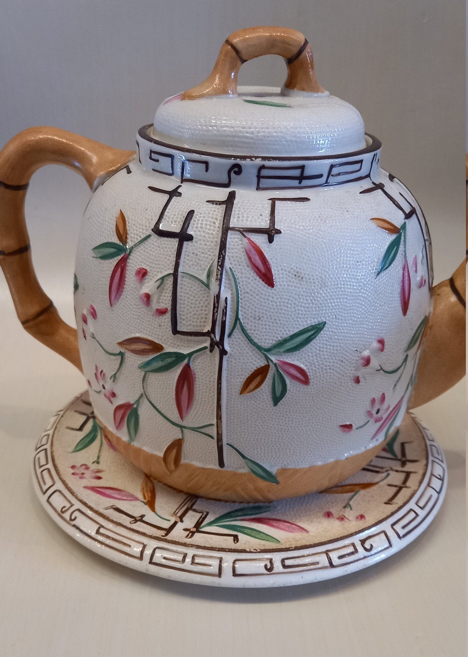 Vintage Brownhills Pottery Bamboo and Cherry Blossom Teapot & Etsy