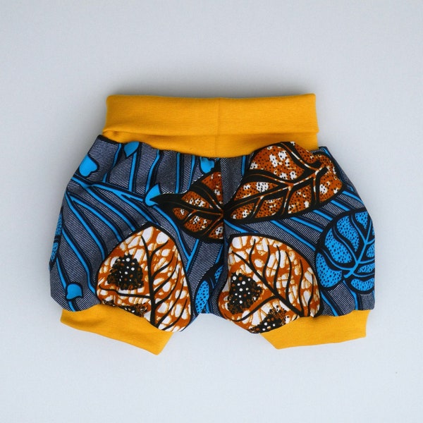 Short sarouel en tissu africain wax pour bébé