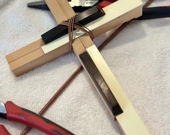 Reclaimed Organ Key cross