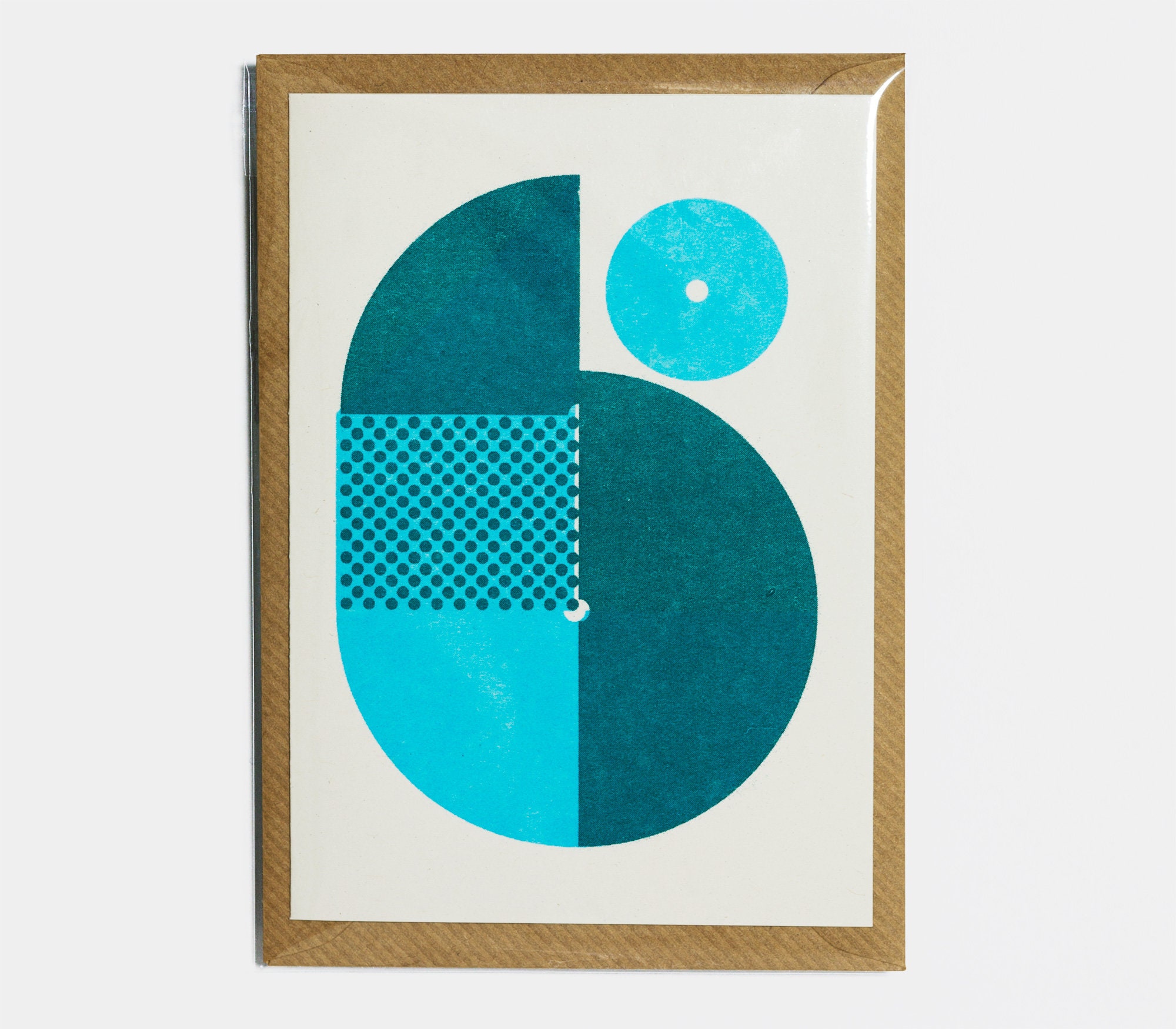 Number Six – A6 Greetings Card – Risograph Print - Etsy