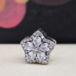 New Sparkling Snowflake Pavé Charm, Authentic Charm for Pandora bracelet, Beads, Sterling Silver s925
