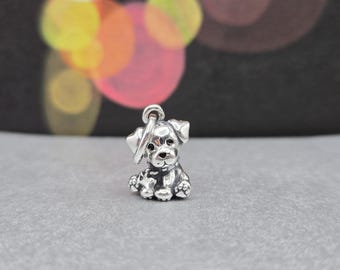 New Labrador Puppy Dangle Charm, Authentic Charm for Pandora bracelet, Beads, Sterling Silver s925