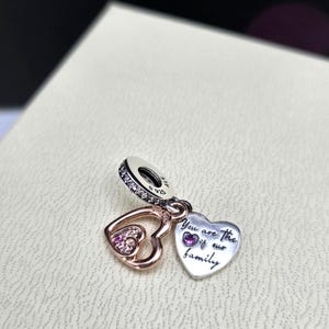 New Entwined Infinite Hearts Double Dangle Charm, Authentic Charm for Pandora bracelet, Beads, Sterling Silver s925
