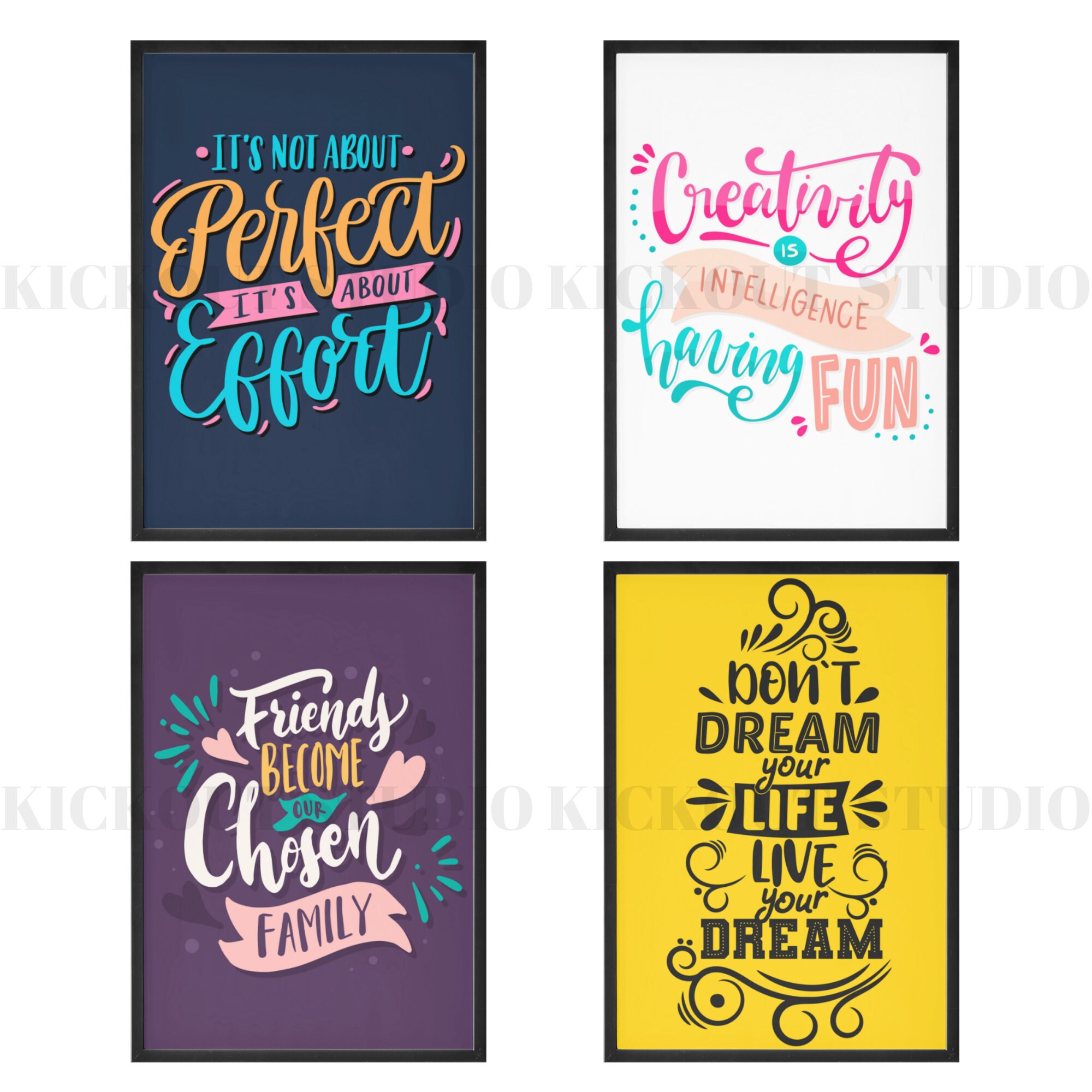 Quotes Wall Art Collection Motivational Wall Art Quotes Etsy